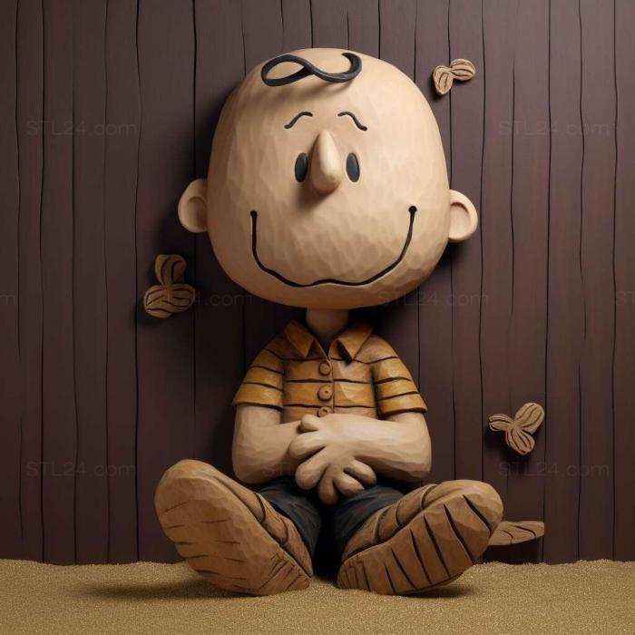Characters (st charlie brown 2, HERO_2626) 3D models for cnc